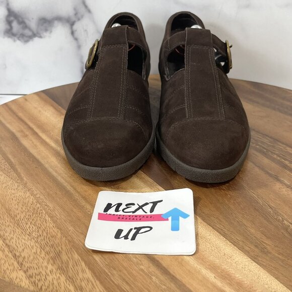 ECCO Womens Brown Suede Portugal Slip On Buckle Brown Shoes EU 41 US 10.5-11 - Picture 2 of 8